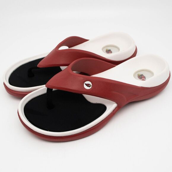 Hawaiian Jelly Arizona Cardinals Red White Flip Flop Sandals Womens SIZE 7 - Picture 3 of 5